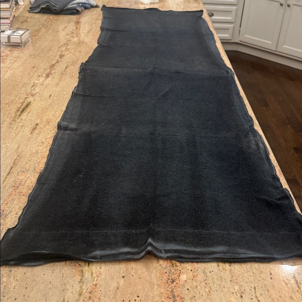 Marika Charles Large Cashmere Wrap/Scarf Grays and some Blue hues